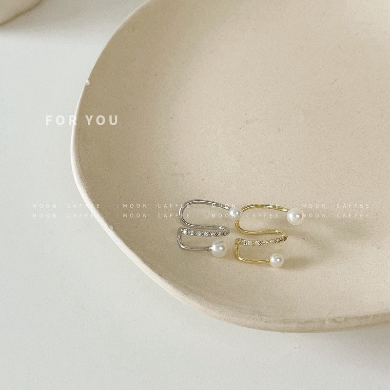 SIsslia Design Cold Ear Clip without Piercing Ear Bone Clip Temperament Simple Wave Earring for Women