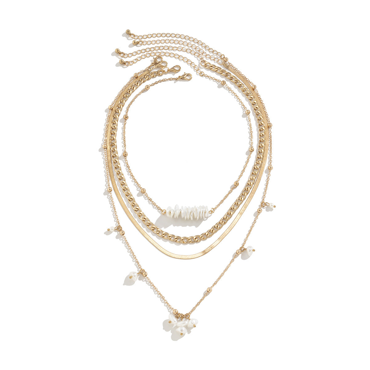 Sisslia Gold Necklace Multi-layer Ocean Style Gold Plated Alloy Necklaces Jewelry Personality Necklaces For Women