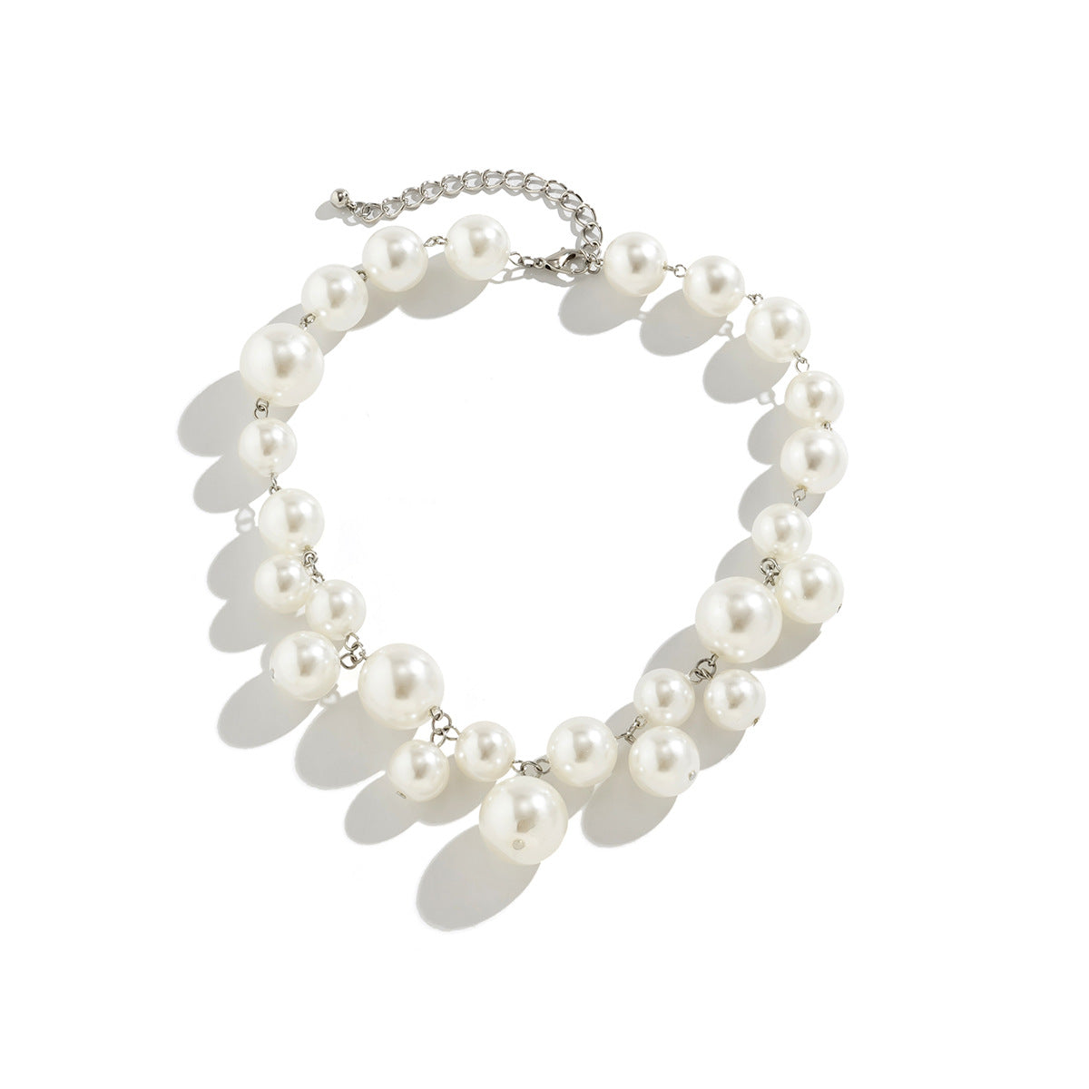 Sisslia Chain Necklace Fashion Style Gold Plated Alloy 18k Gold Necklace Personality Big Pearl Necklace For Women