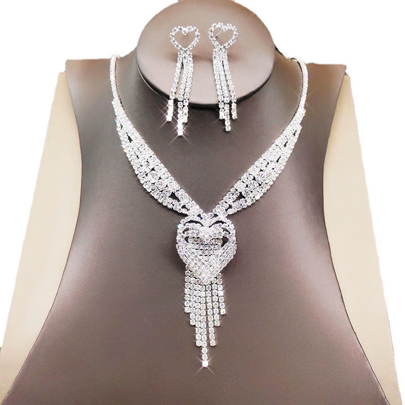 SISSLIA Wholesale Bridal Necklace And Earrings Set Wedding Jewelry Sets For Brides Fine Jewelry Necklaces For Women