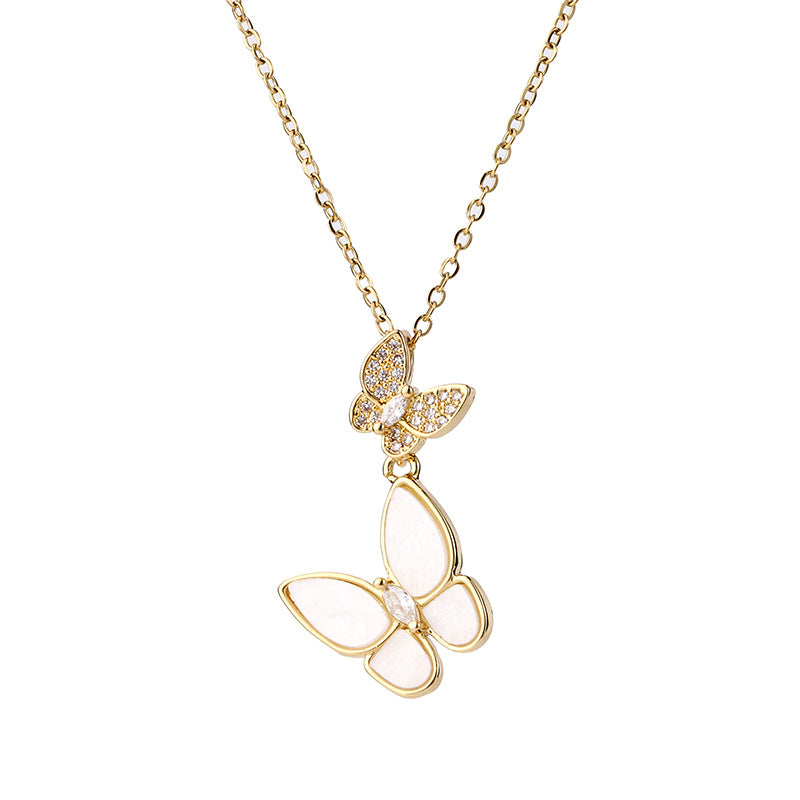 Zircon Butterfly Pendant Charms Jewelry