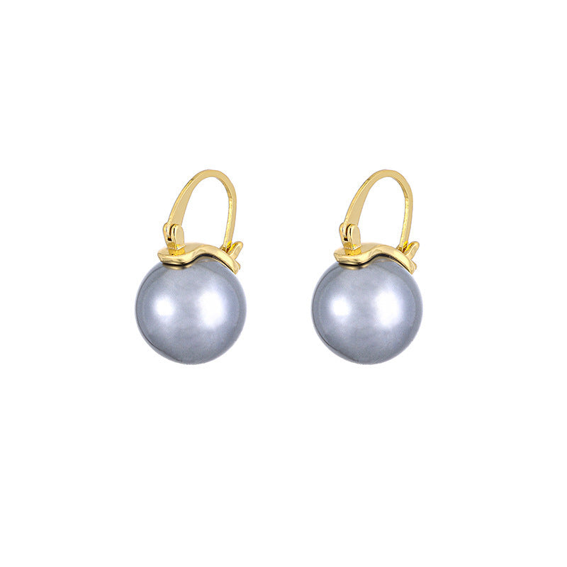 Wedding Pearl Round Earrings