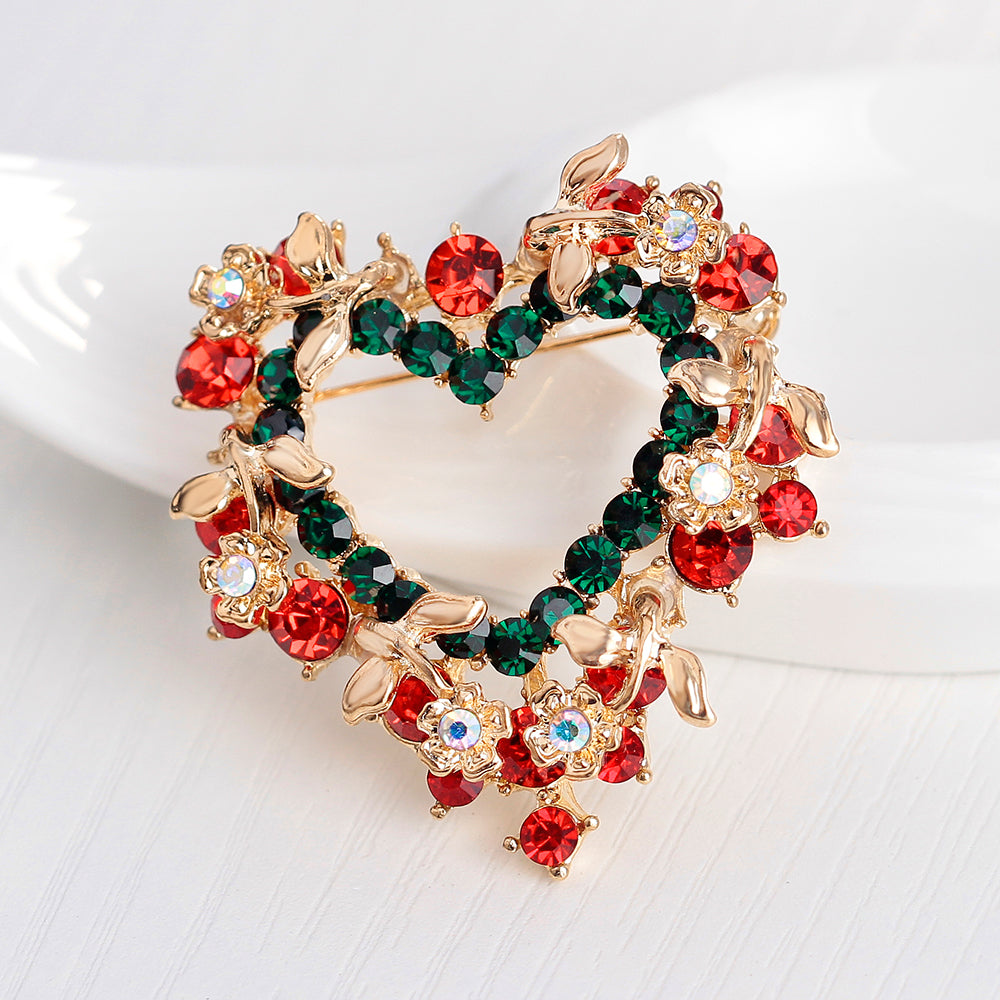 heart shape Flower Brooches