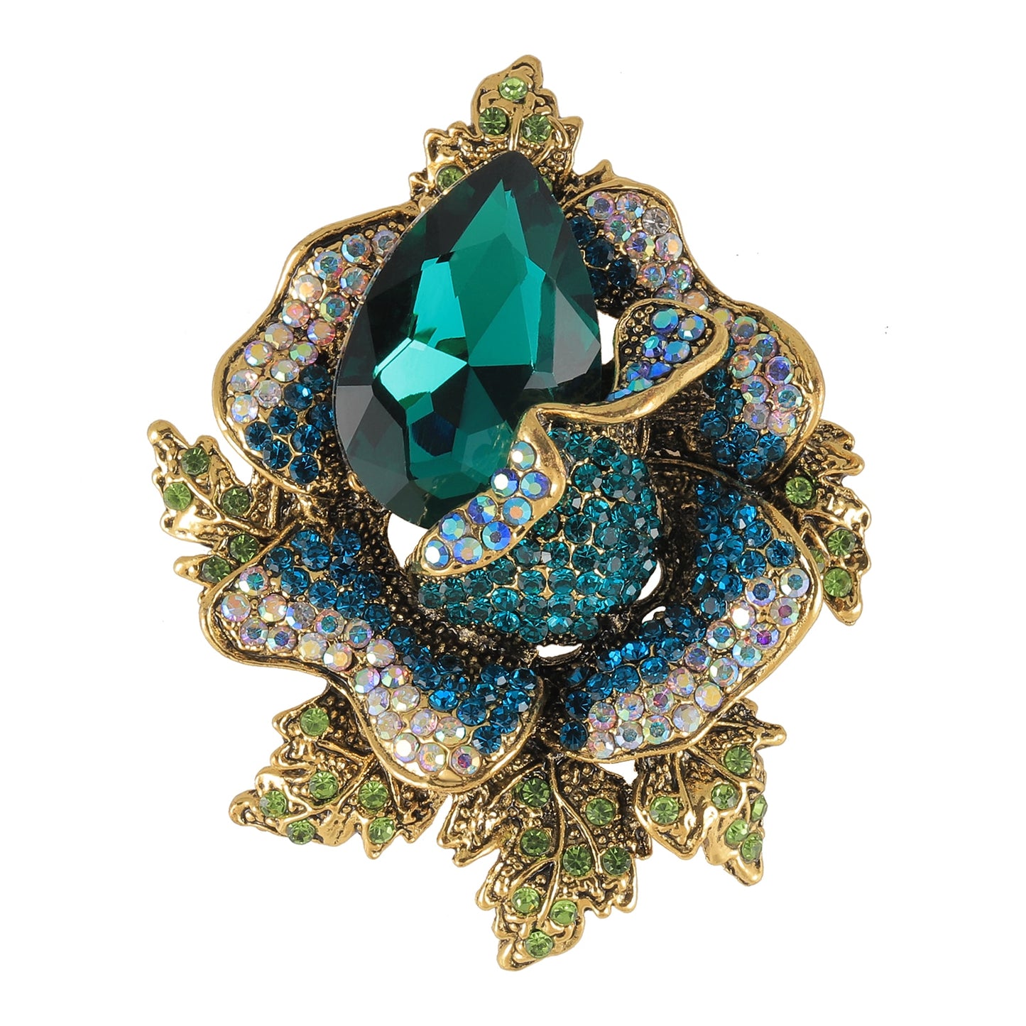 Royal Blue Bouquey coat brooch