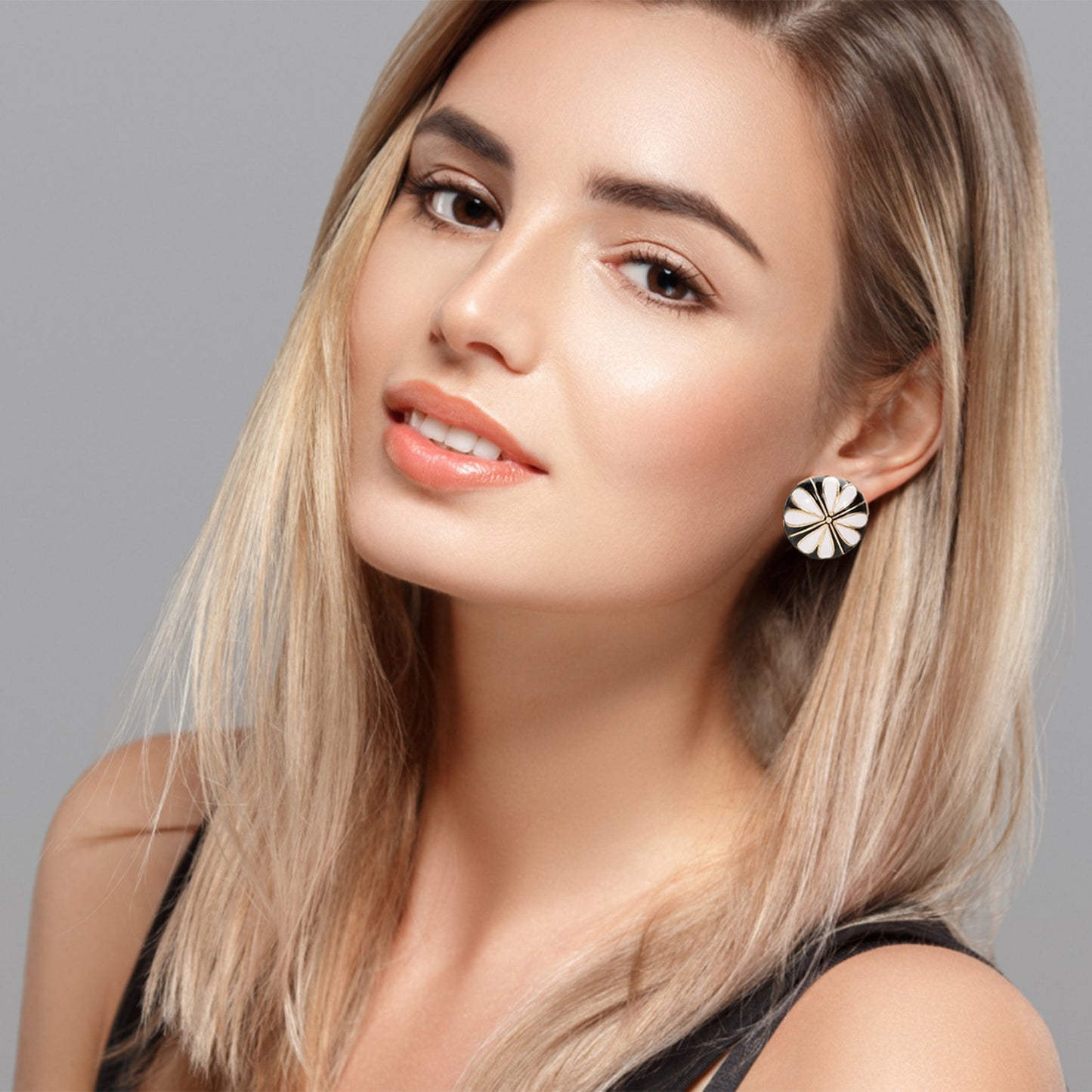 Spring Round Earrings 925 Sterling Silver