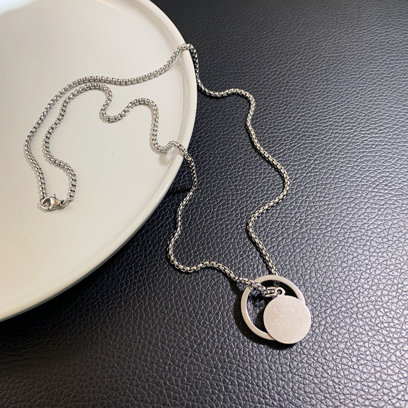 Hip Hop Round Coin Necklace