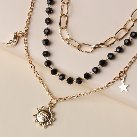 Star Moon Gold Plated Anklet