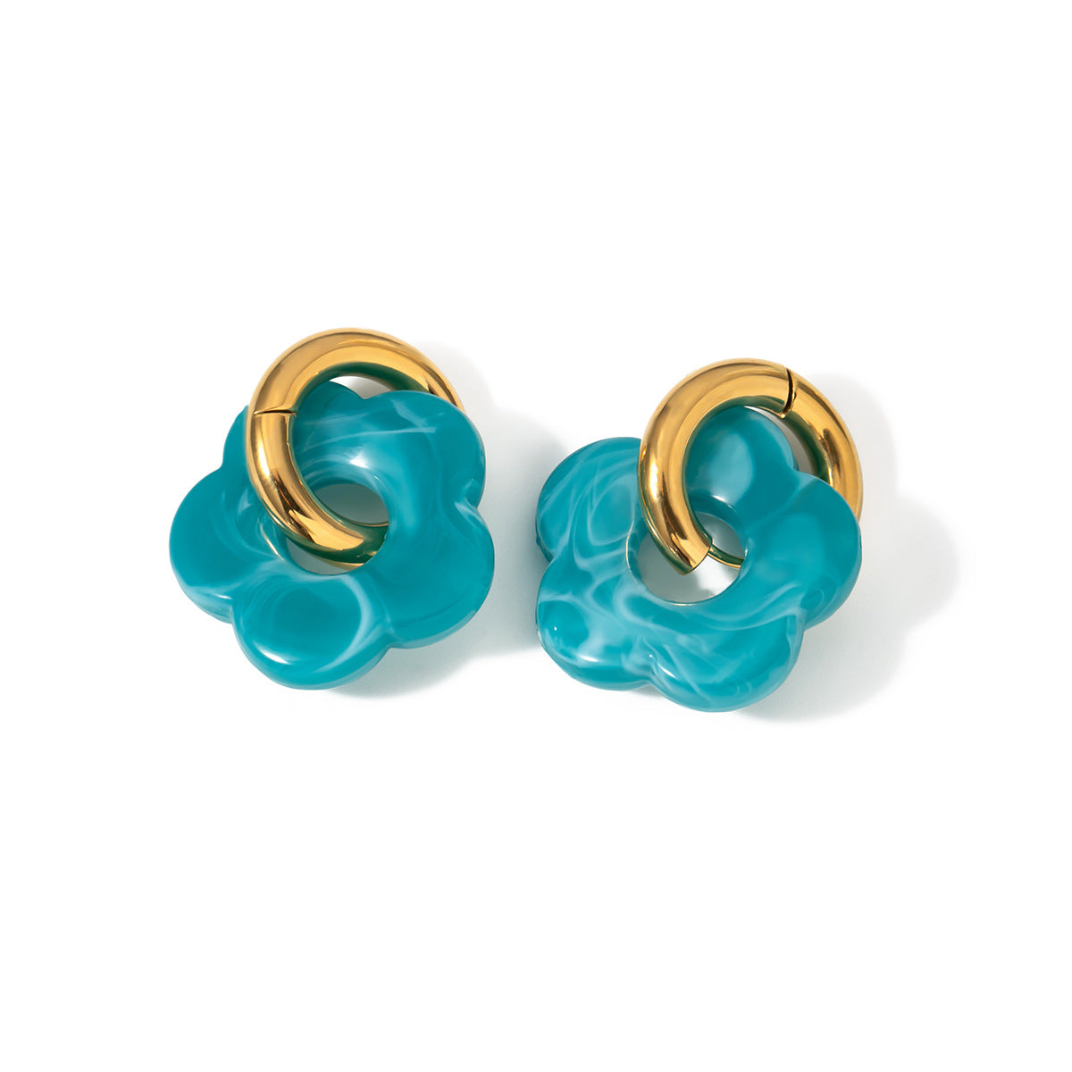 SISSLIA New 18k Gold Stainless Steel Chubby C-Shaped Personality Earrings gift for Women