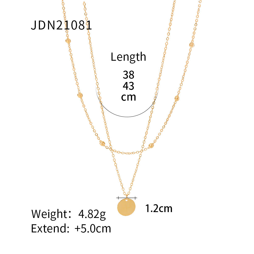 SISSLIA Trend Retro Simple Personality Senior Gold-Plated Multi-Layer Collarbone Choker for Women