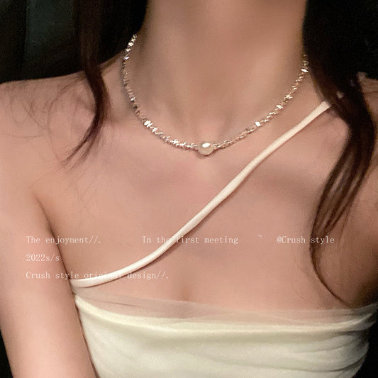 SISSLIA 2023 New Luxury Customized Necklace Pearl Design Rhinestone Fashion Jewelry Necklaces