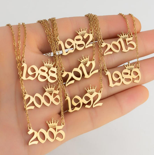 SISSLIA Wholesale 316 Stainless Steel Necklace Birthday Number Pendant Necklace For Women