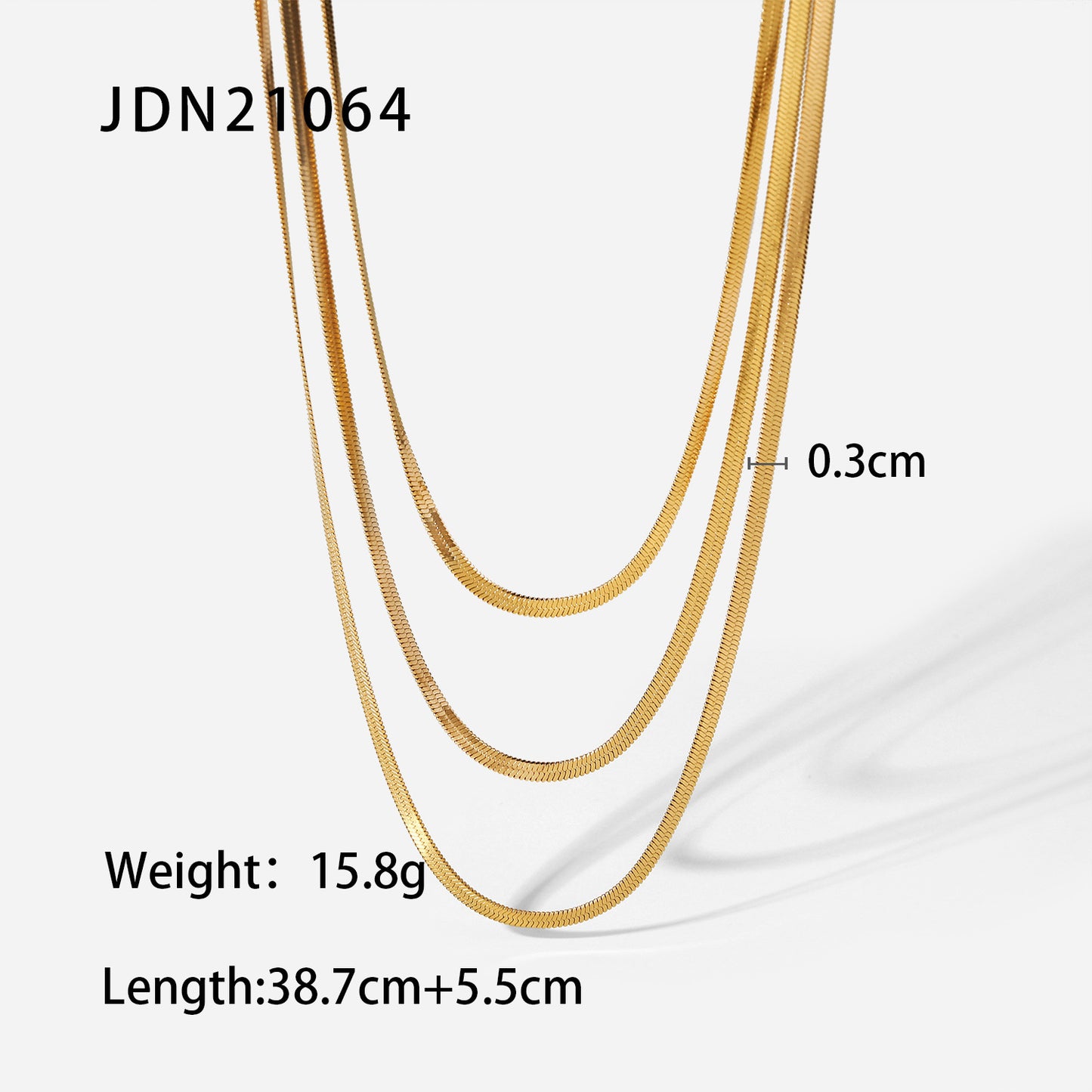 SISSLIA Trend Retro Simple Personality Senior Gold-Plated Multi-Layer Collarbone Choker for Women