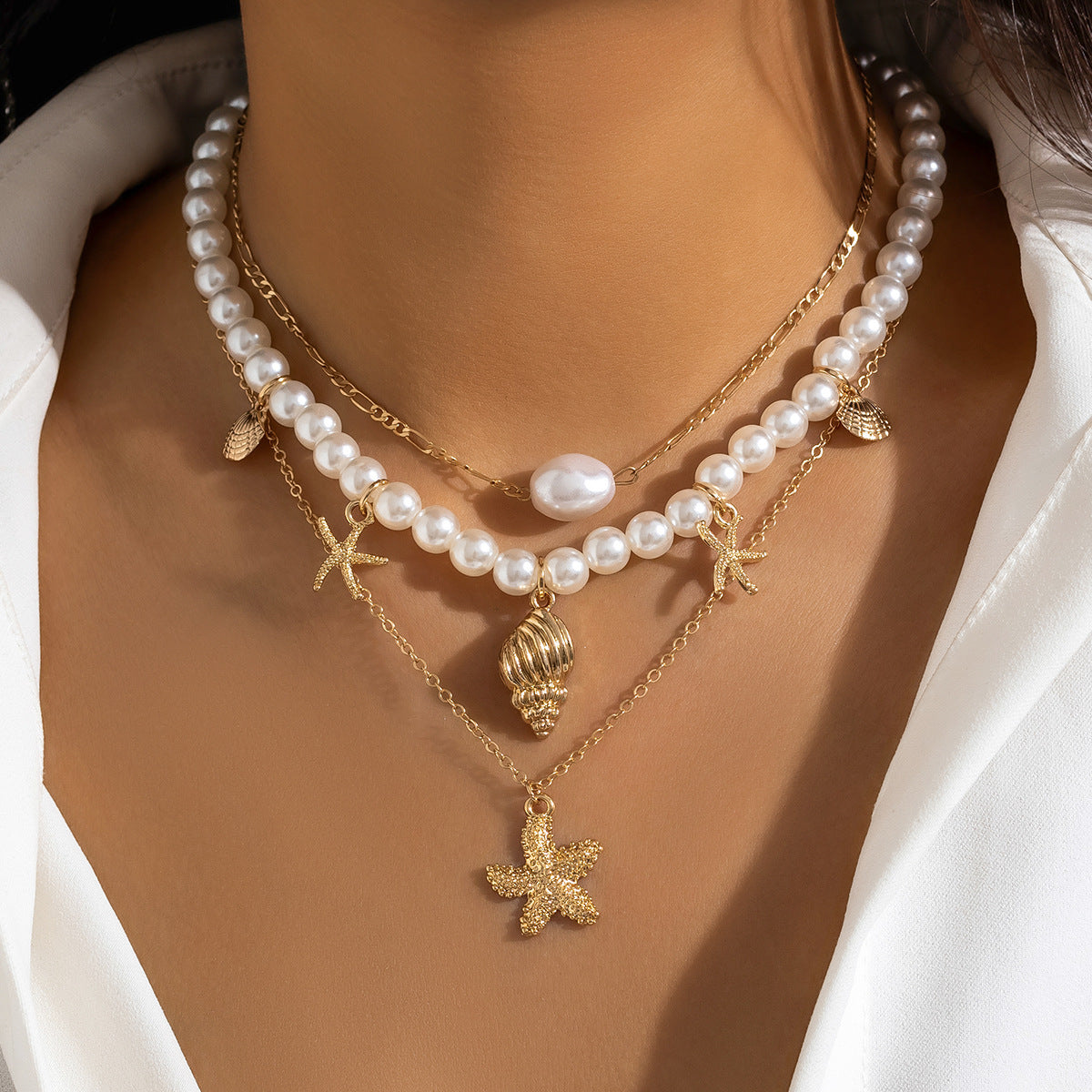 Custom Charm Personality Pearl  Necklaces