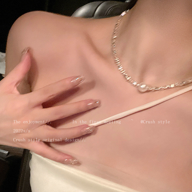 SISSLIA 2023 New Luxury Customized Necklace Pearl Design Rhinestone Fashion Jewelry Necklaces