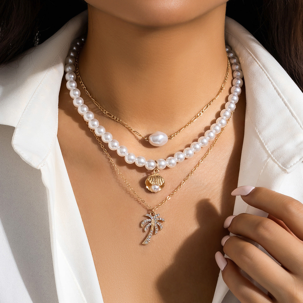 Custom Charm Personality Pearl  Necklaces