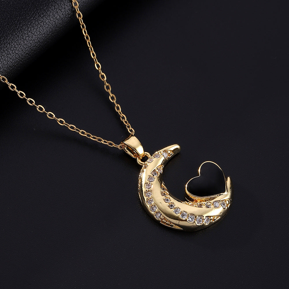 Signet Lock Heart Necklace