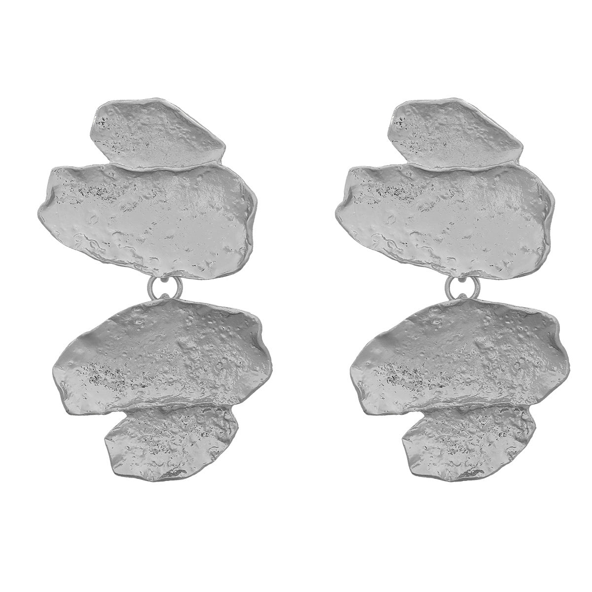 Metal Geometric Long Earrings