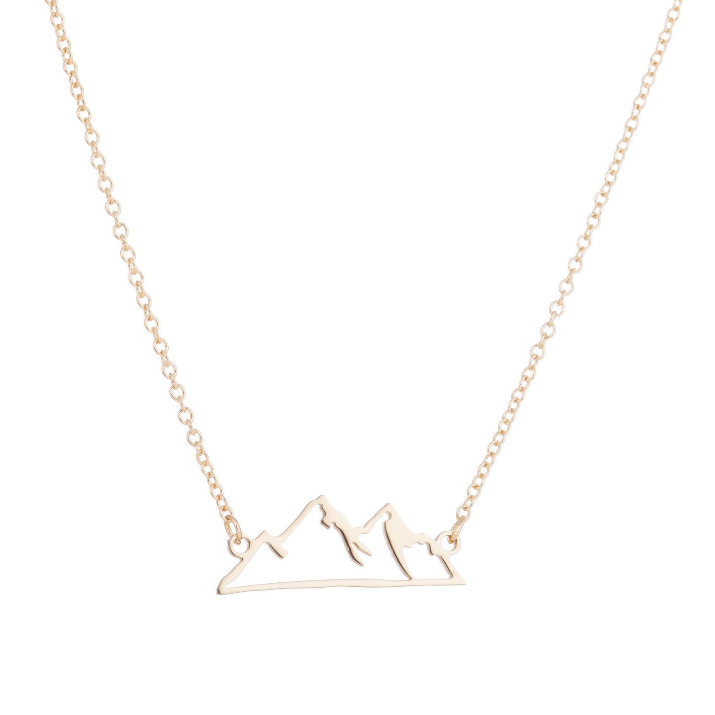 SISSLIA Fashion Wholesale Geometric Mountain Necklace Stainless Steel Fashion Popular Pendant Necklace For Women