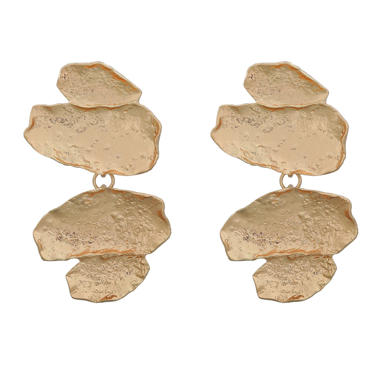 Metal Geometric Long Earrings