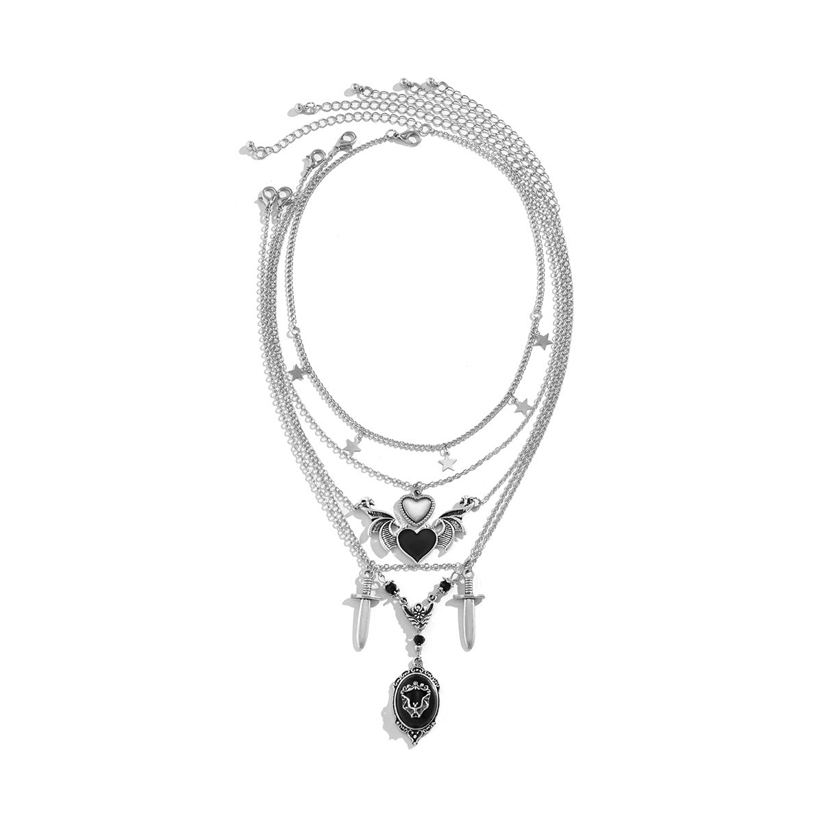 Sisslia Gold Necklace Multi-layer Ocean Style Gold Plated Alloy Necklaces Jewelry Personality Punk Fashion Jewelry Necklaces