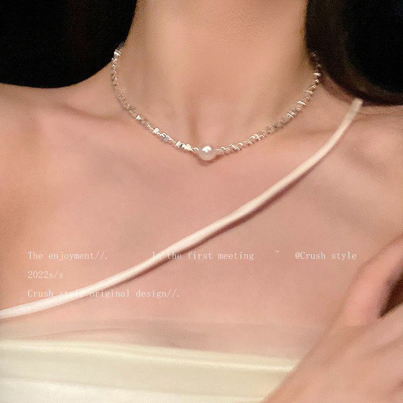 SISSLIA 2023 New Luxury Customized Necklace Pearl Design Rhinestone Fashion Jewelry Necklaces