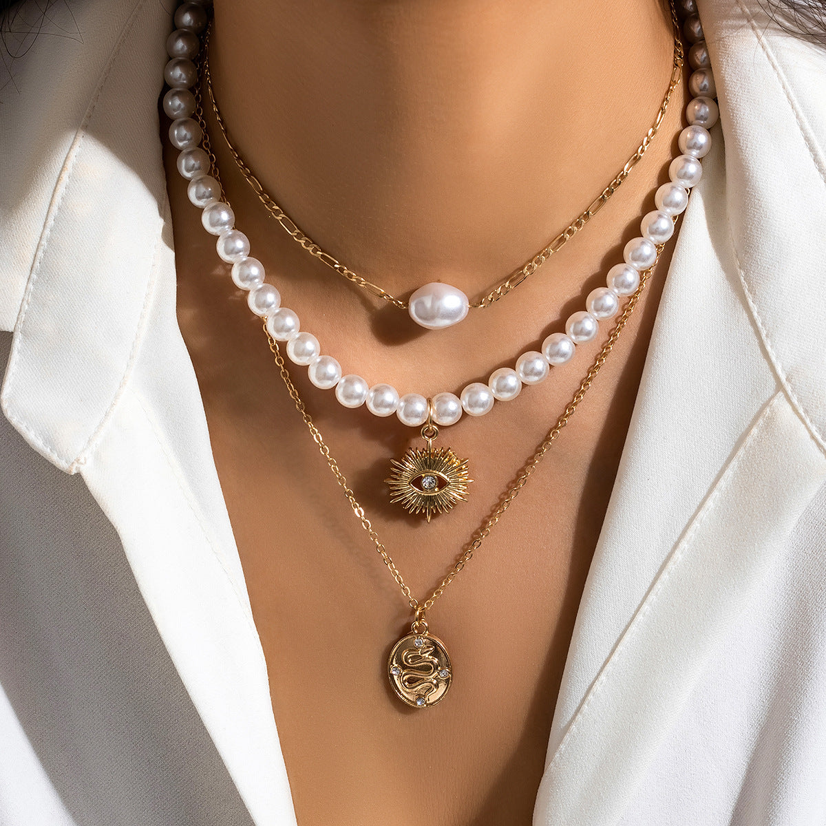 Custom Charm Personality Pearl  Necklaces