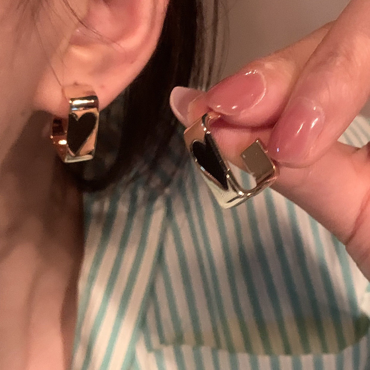 Fashion heart Stud Earrings