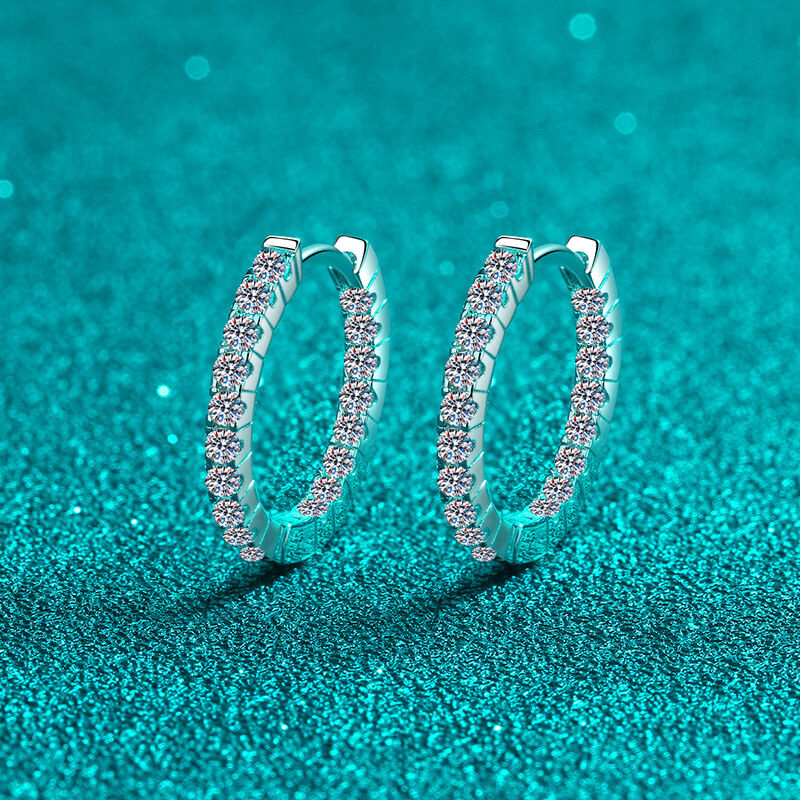 SISSLIA Manufacturer Wholesale 0.9 Carat Moissanite Earrings Round Cut Sterling Silver 925 Fashion Delicate Women Earrings