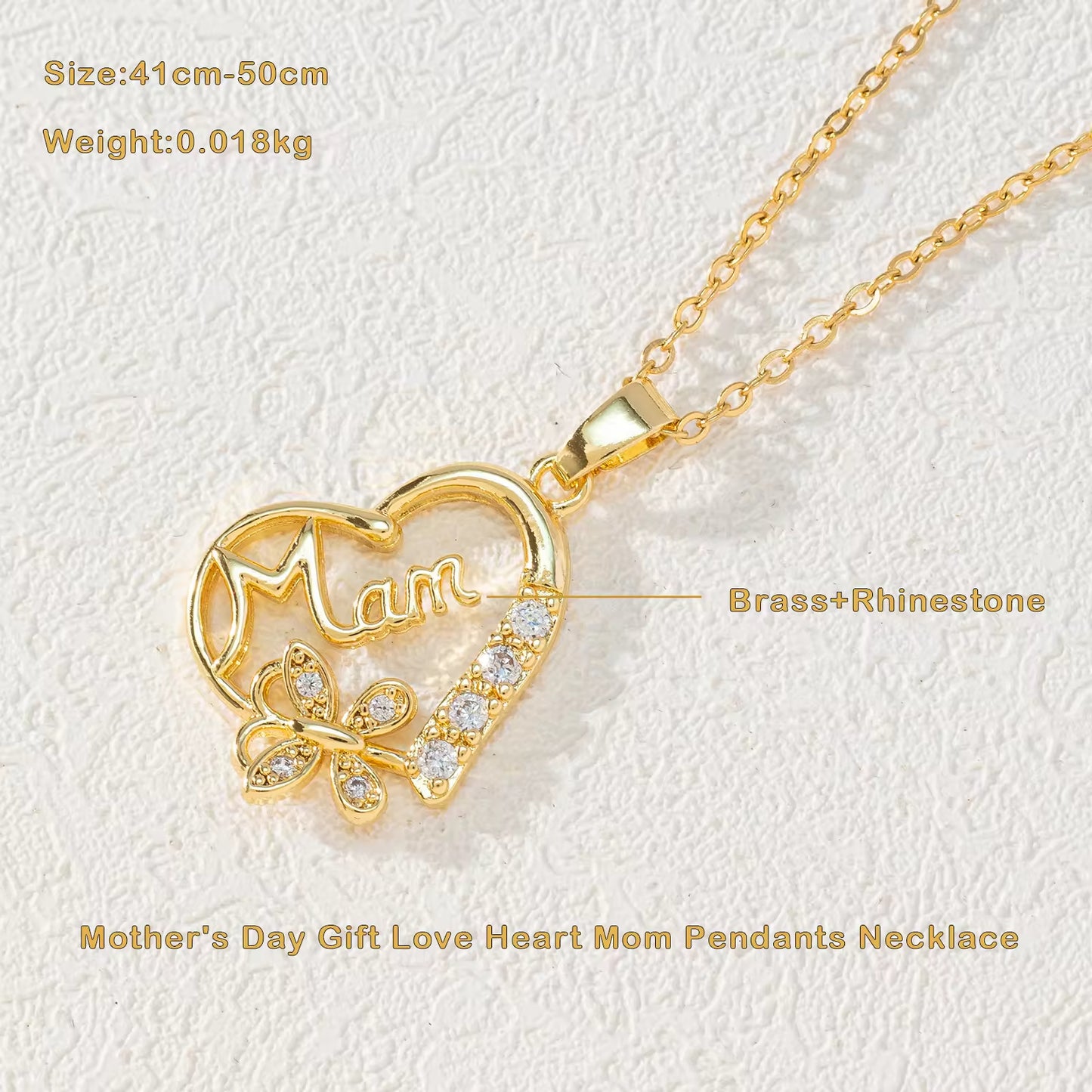 Fashion Mom Letter Love Necklace Mother's Day Gift Necklace Charms Pendant Necklace The Best Gift For Mother
