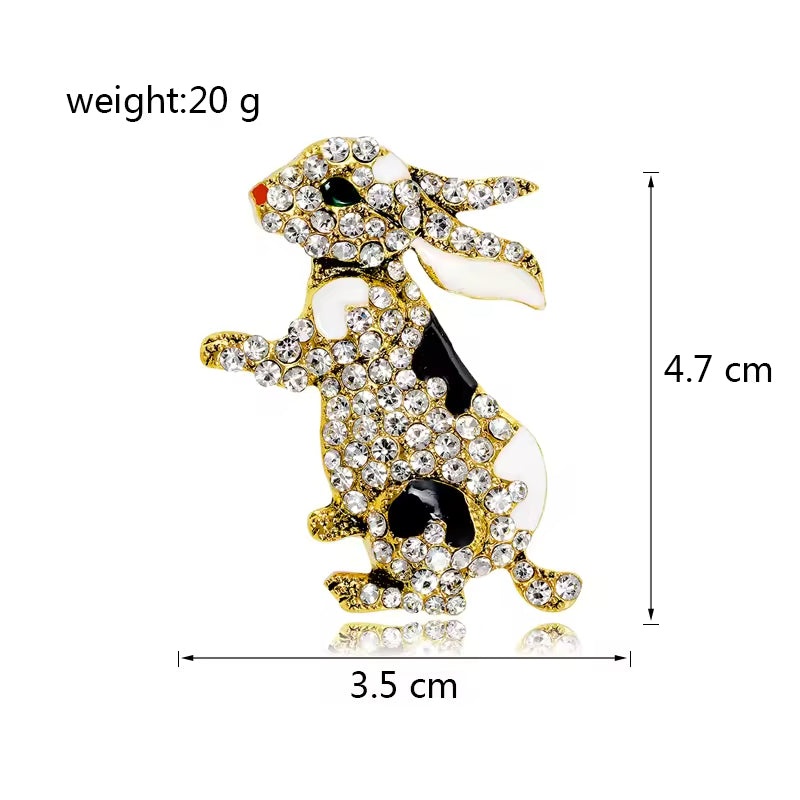 SISSLIA Cute Enamel Anime Enamel Pins Zodiac Fashion Jewelry Brooches Rabbit Rhinestone Available Vintage 12 Children's Clothing