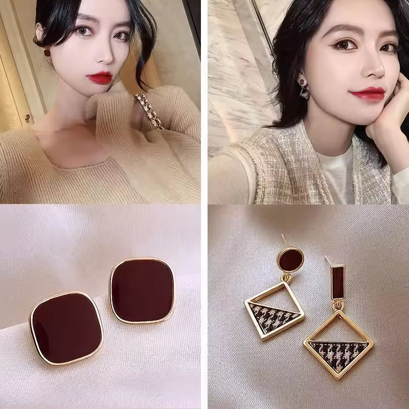 Fashion Jewelry For Women Etrendy New Jewelry Elegant Earing Rhinestone Pearl Circles Earrings