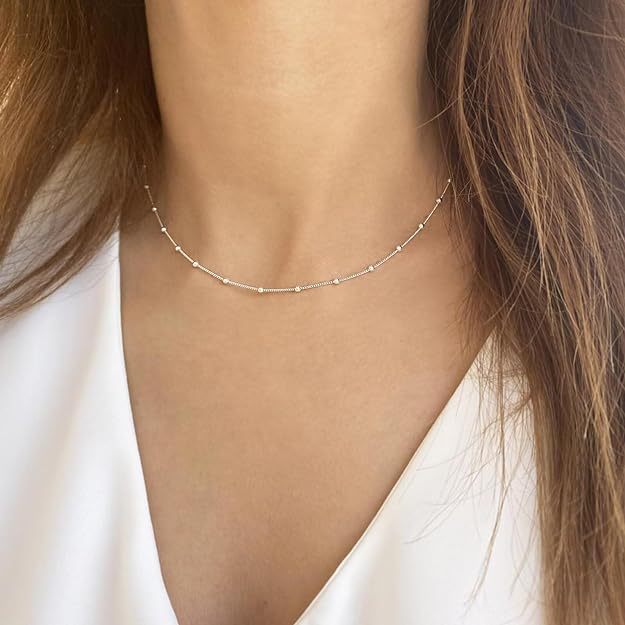 SISSLIA Layered Initial Necklaces for Women 14K Gold Letter A-Z Pendant Necklace Monogram Layered Initial Necklaces for Women