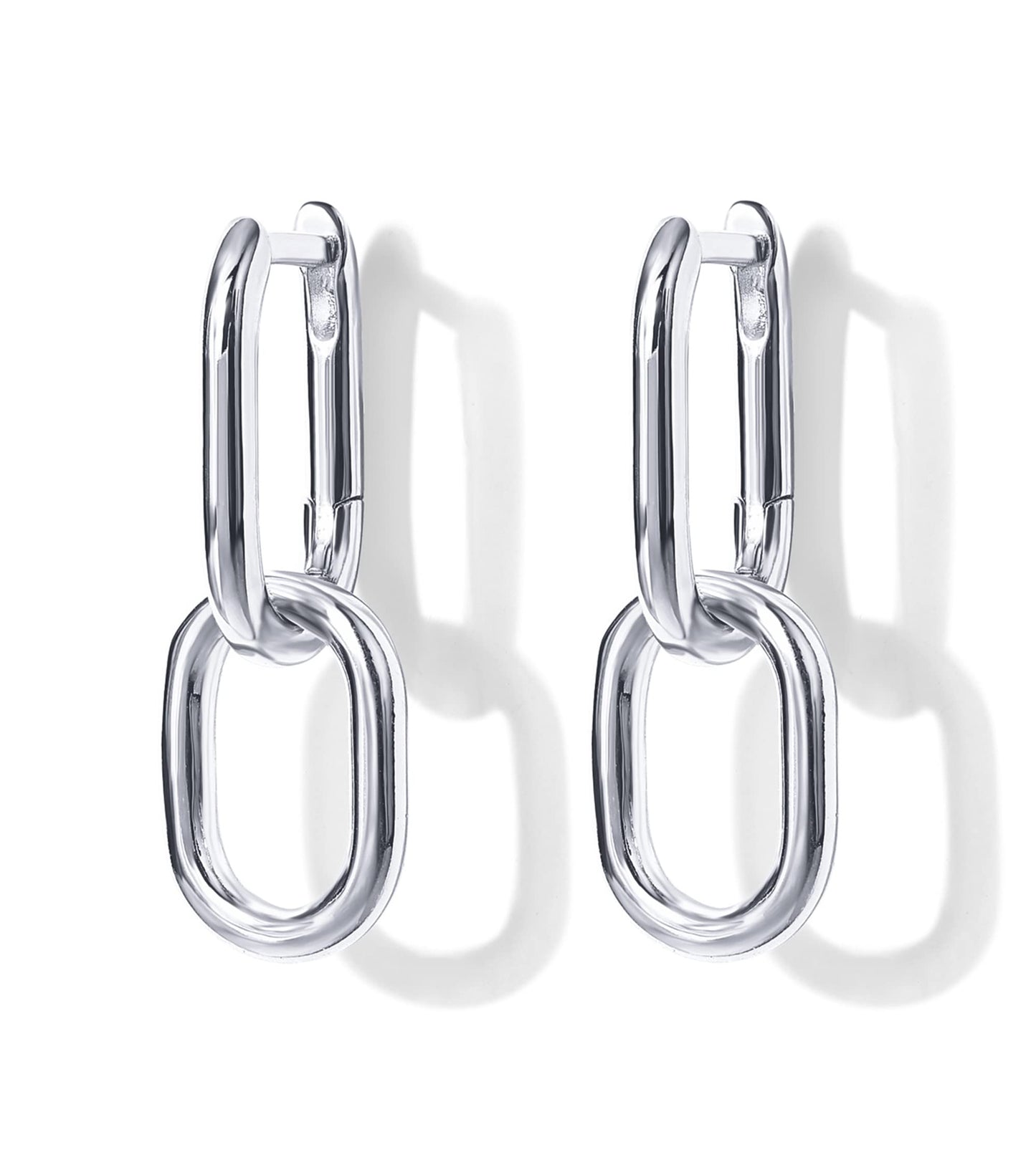 SISSLIA Geometric Square Oval Hoop Earrings for Women Vintage Golden Drop Dangle Hot Elegant Love Earrings Gift