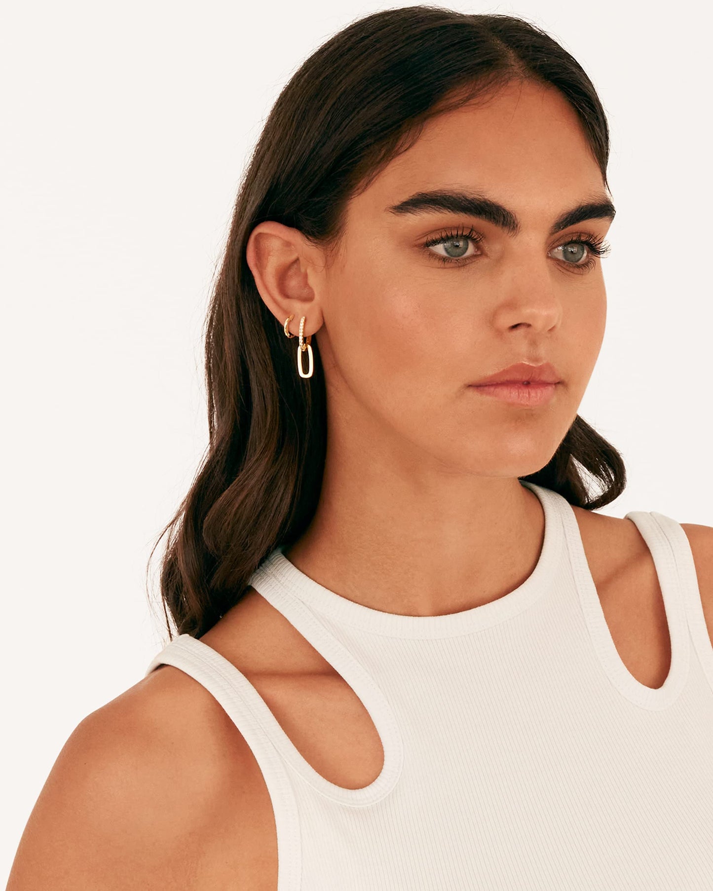 SISSLIA Geometric Square Oval Hoop Earrings for Women Vintage Golden Drop Dangle Hot Elegant Love Earrings Gift