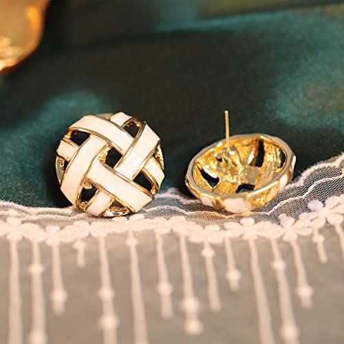 White andYellow Earrings
