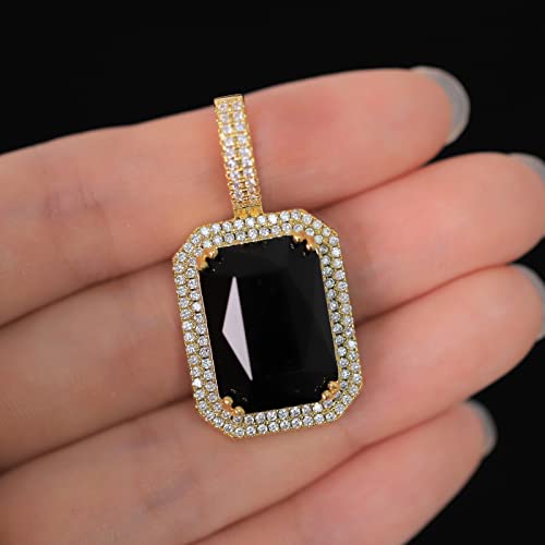 Rectangle Gemstone Pendant Necklace