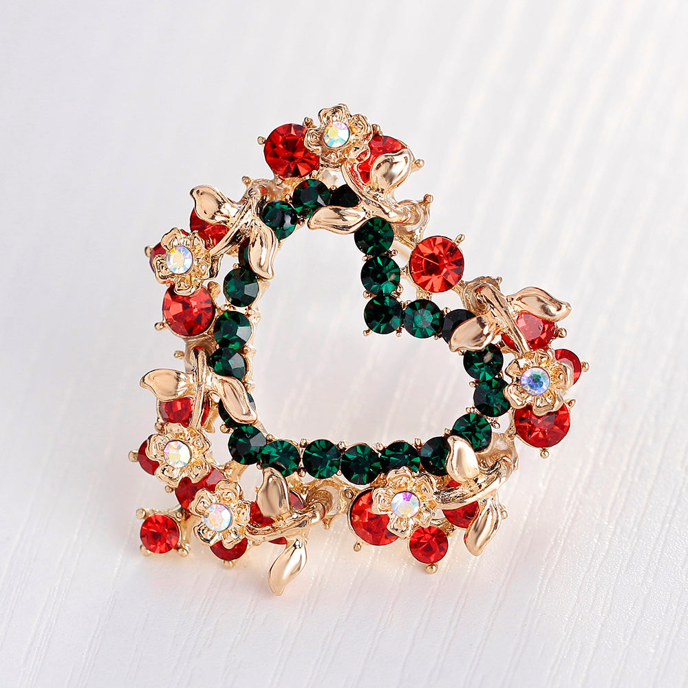 heart shape Flower Brooches