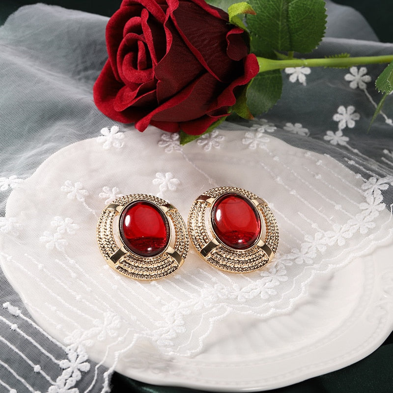 Vintage Gold Metal Earrings